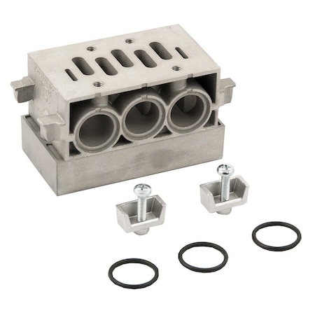 Ross Controls ISO 5599/I Size 1 Manifold Base, End Ported, 1/4 NPT 2002K91